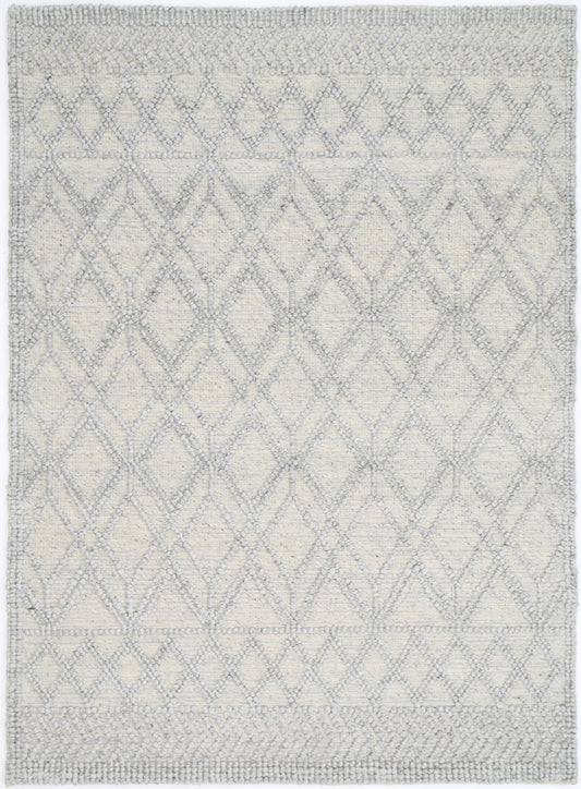 Himalaya Cobblestone Tribal Grey Wool Rug