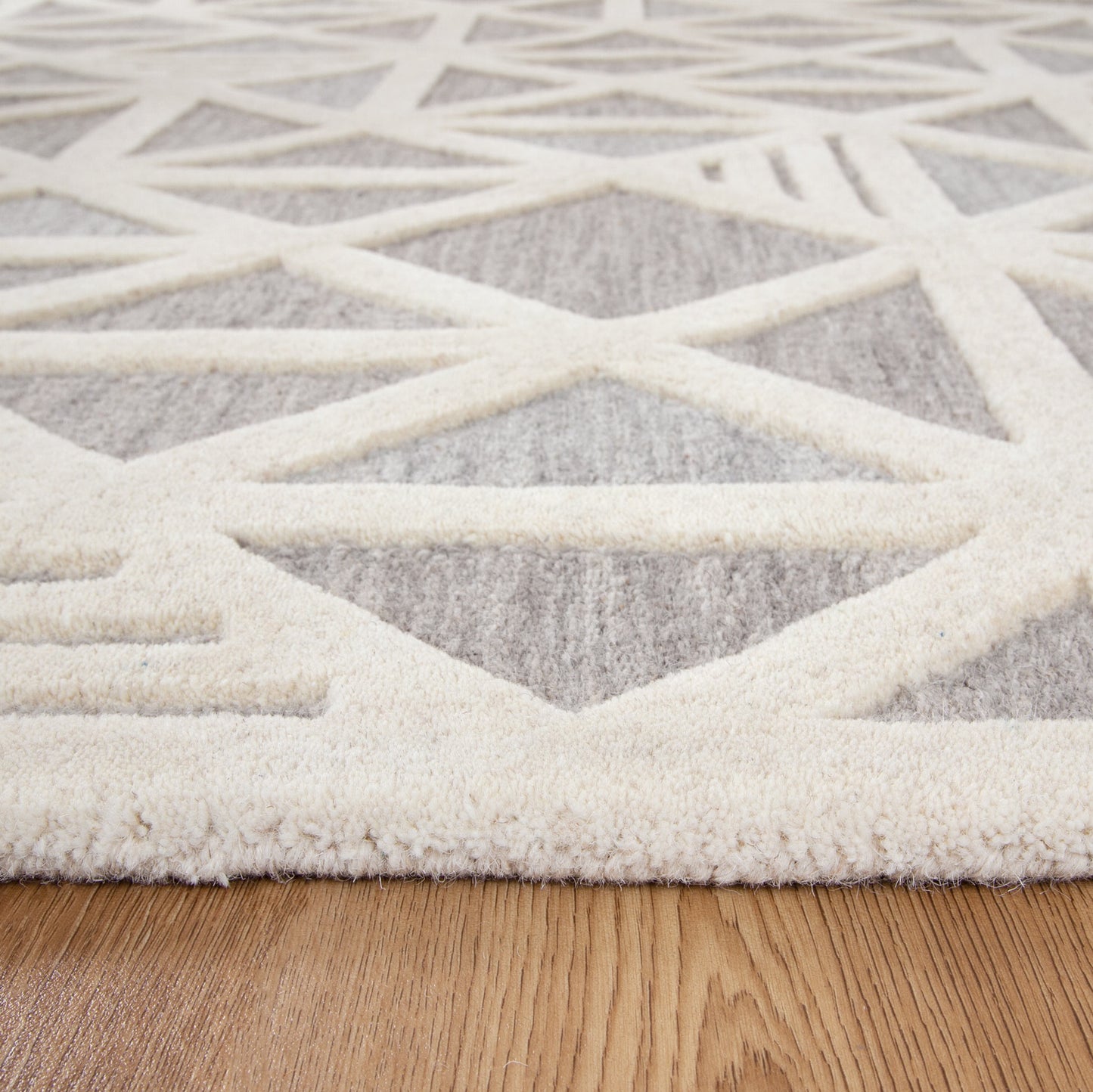 Les Nomades Trilogy Greige Wool Rug