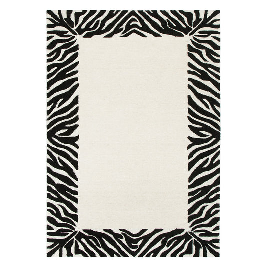 Les Nomades Zanzibar Black & White Wool Rug