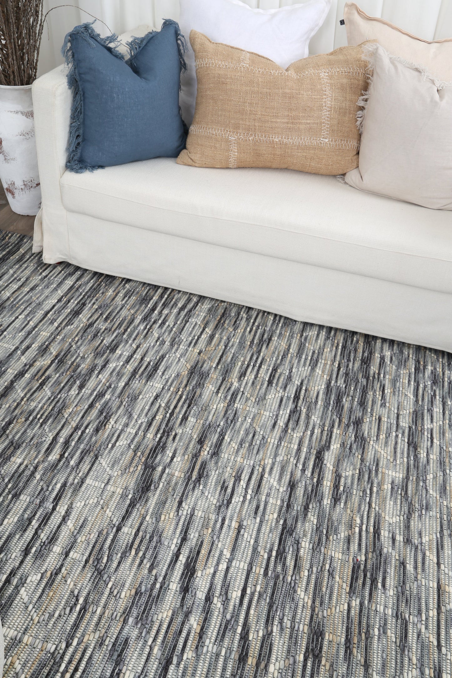 Copacabana Lattice Stone Wool Rug