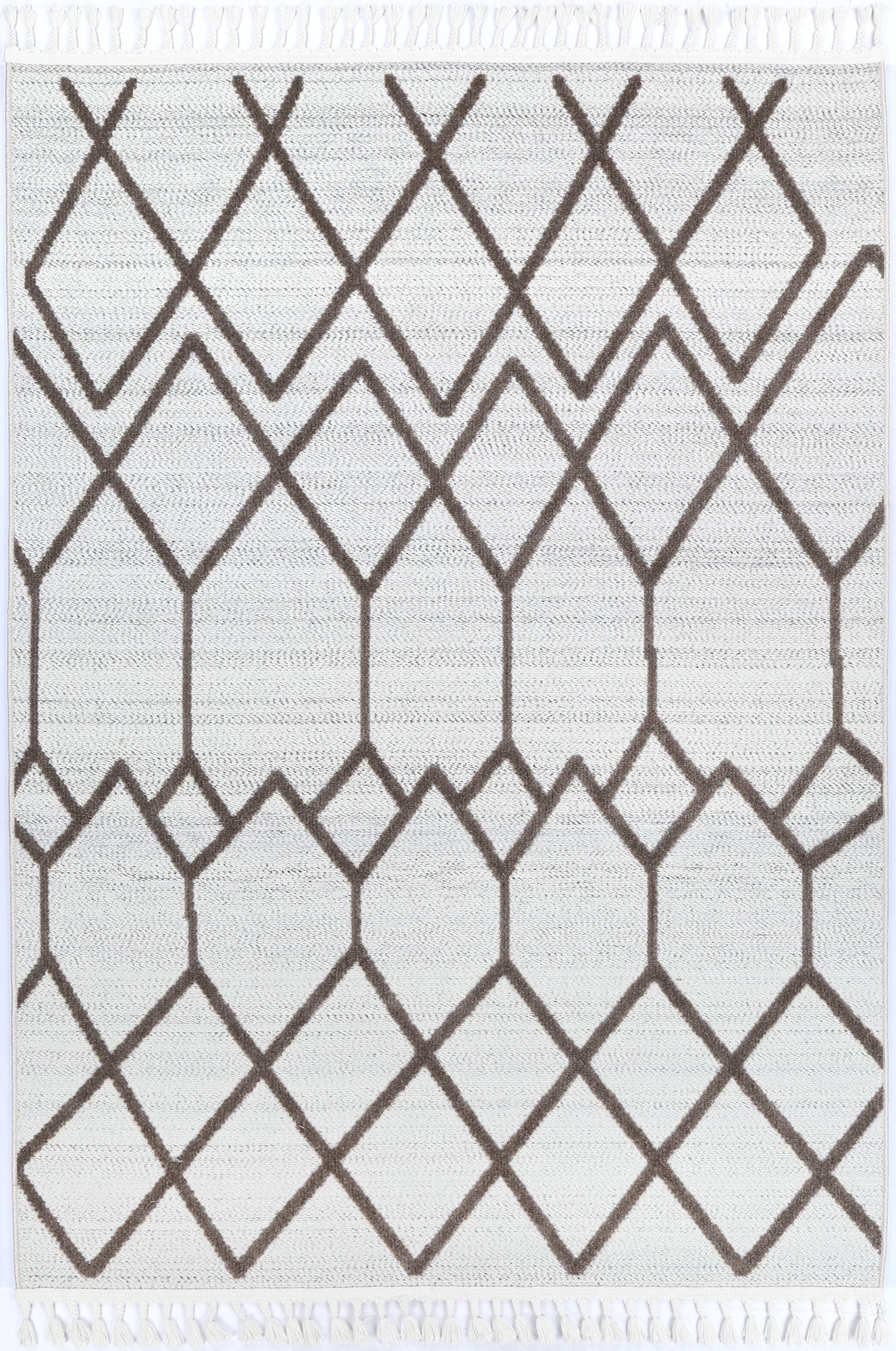 Ares Lelantine Geometric Cream and Brown Rug