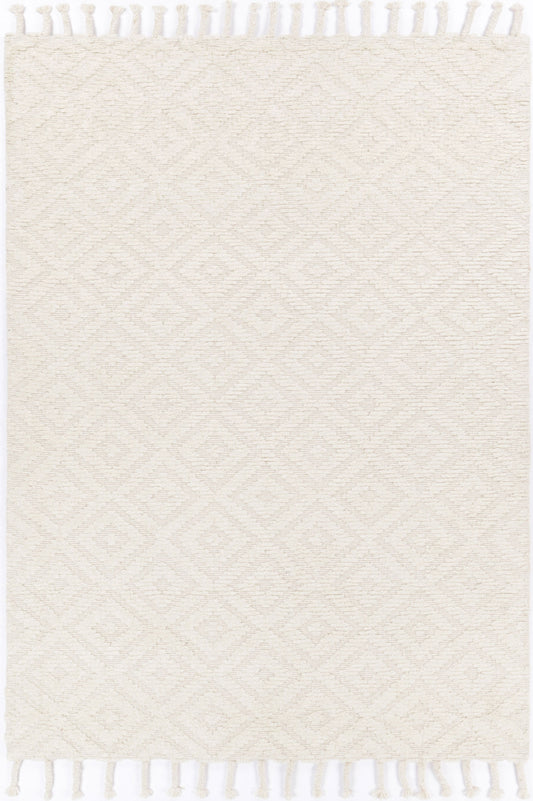 Goa Diamond Wool Blend Cream Rug