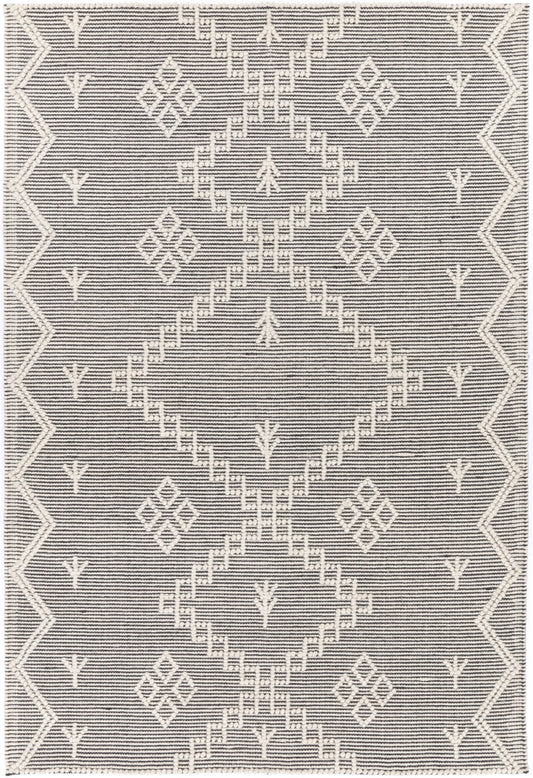 Goa Aztec Wool Blend Cream Rug (No Tassel)