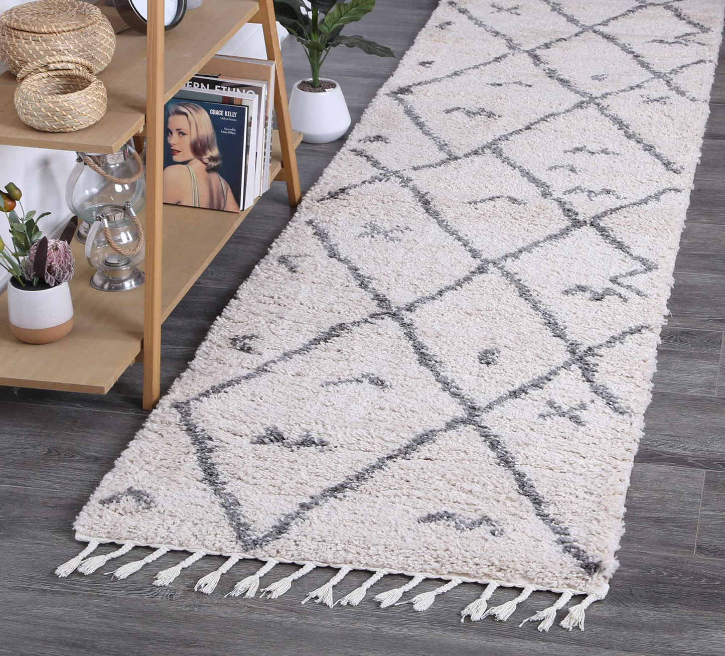 Kasbah Mizzie Tribal Cream Grey Rug