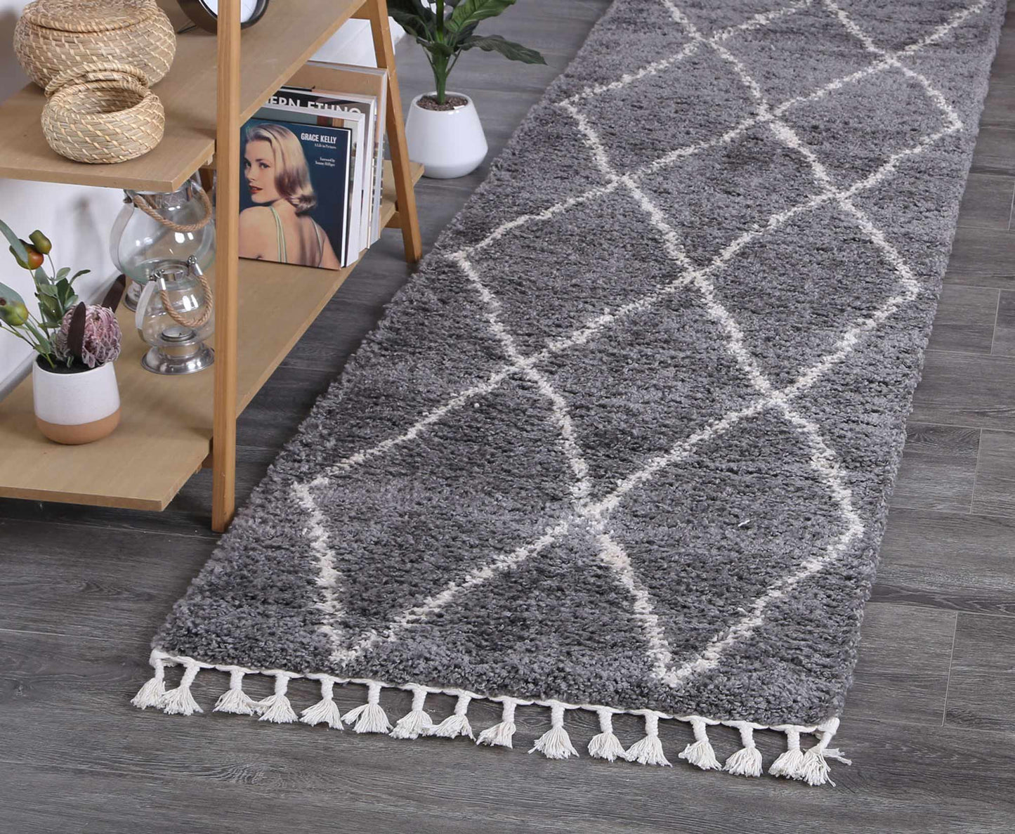 Kasbah Clara Diamond Tribal Grey Rug