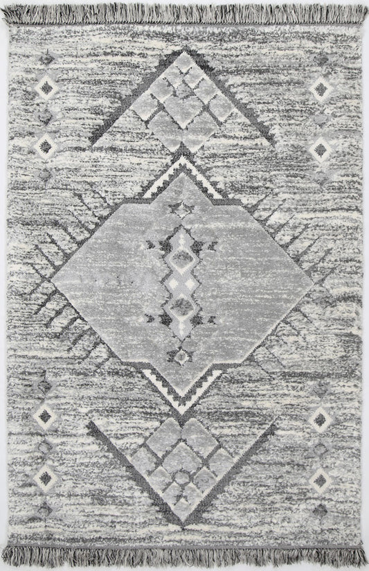 Kaza Tribal Tek Cream Grey Rug