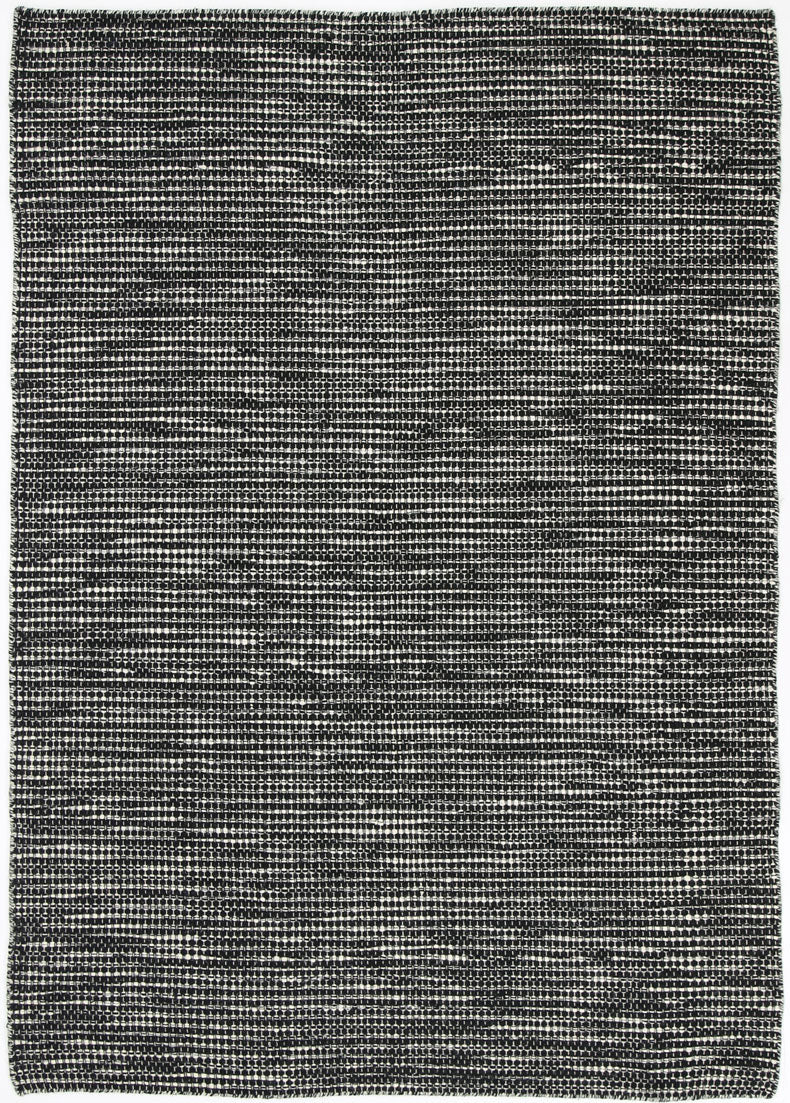 Nordic Black & White Reversible Wool Rug