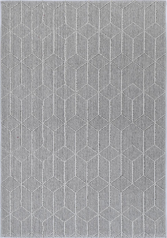 Vanuatu Totori Ash Geometric Flatweave Rug