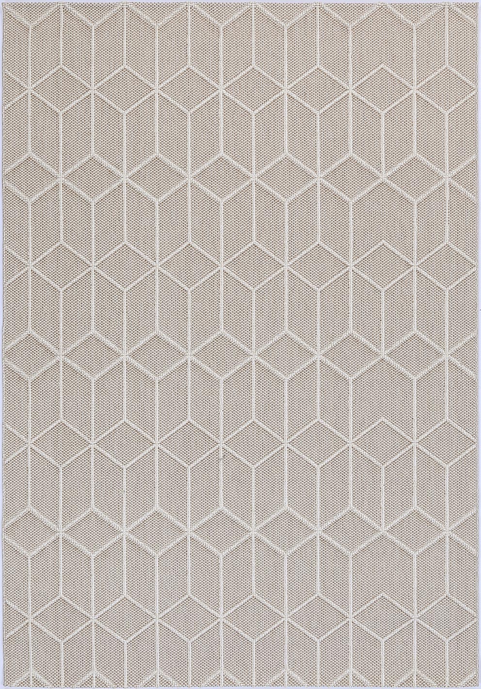 Vanuatu Maemae Beige Geometric Flatweave Rug