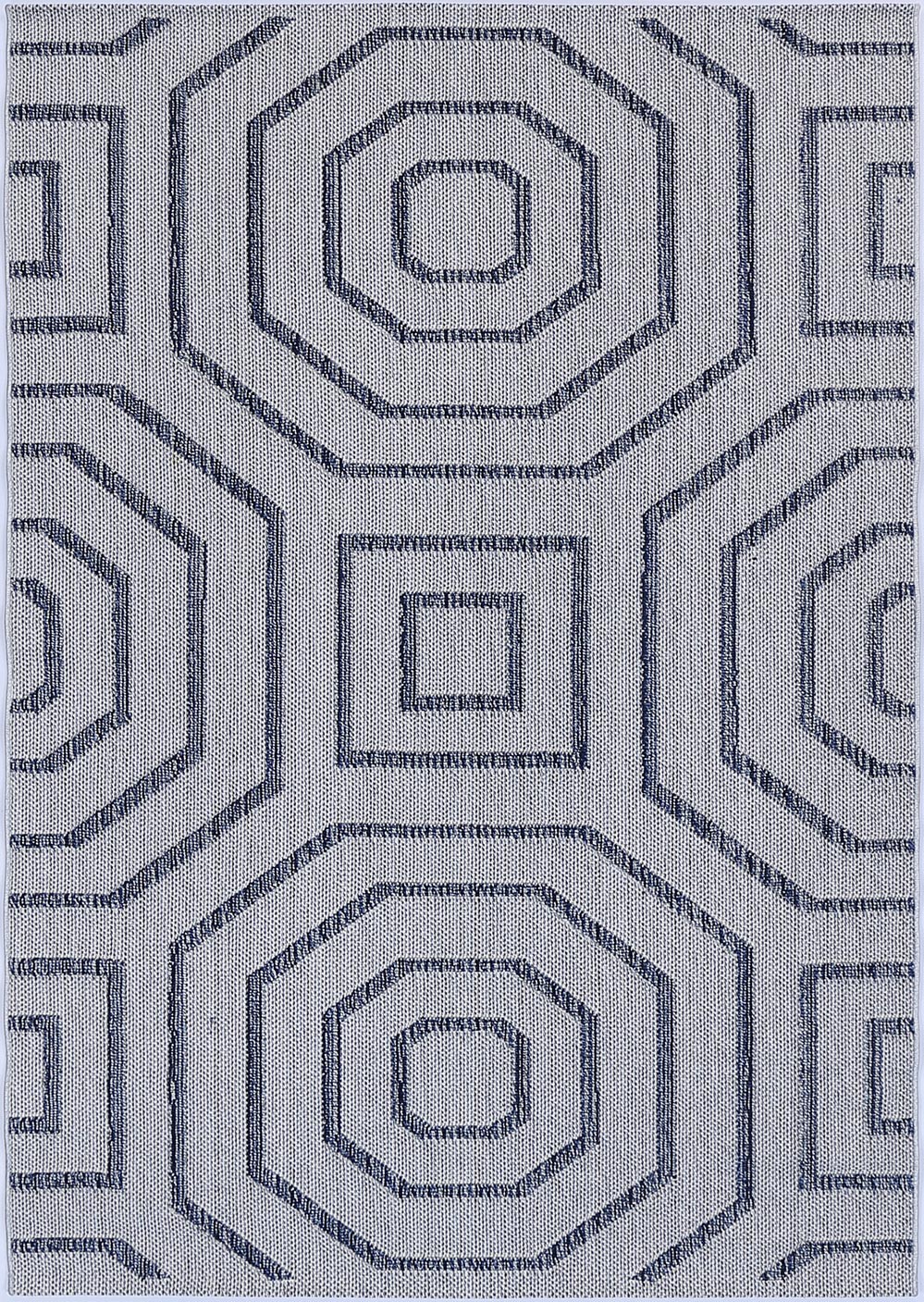 Vanuatu Hale Charcoal Geometric Flatweave Rug