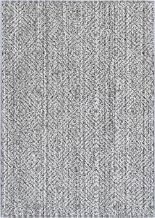 Vanuatu Walasi Ash Geometric Flatweave Rug