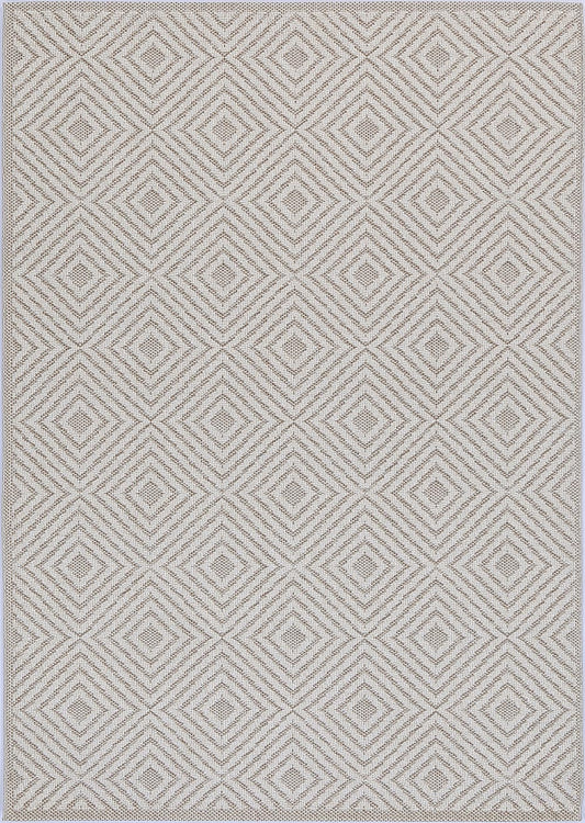 Vanuatu Wickham Beige Geometric Flatweave Rug